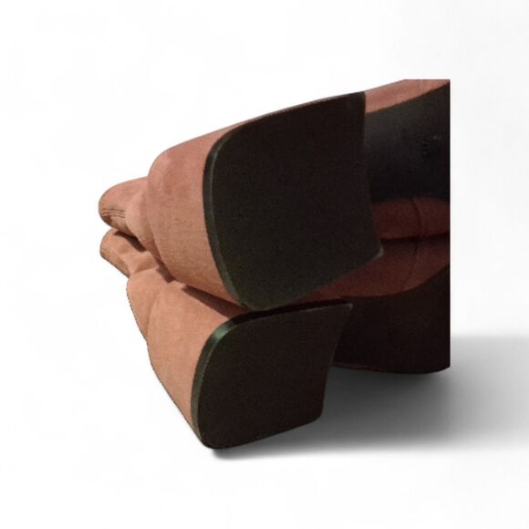 $650 Stuart Weitzman Sofia Block Heel Suede Sock Boots 9B ESPRESSO STRETCH 2021 - Picture 8 of 10